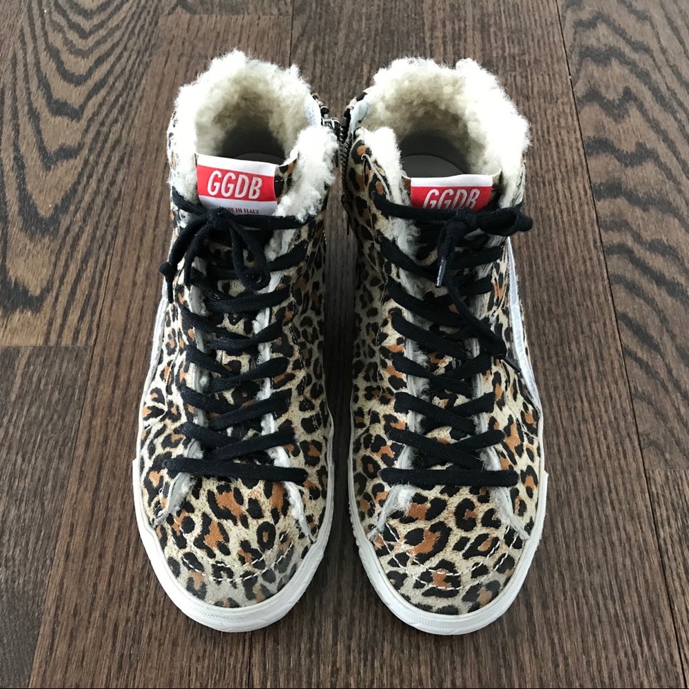 Golden Goose Deluxe Brand Leopard Slide Sneakers
